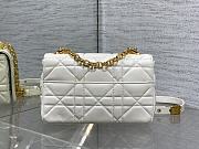 Dior Caro Small Soft Bag White Lambskin 20x13x7cm - 3
