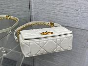Dior Caro Small Soft Bag White Lambskin 20x13x7cm - 2