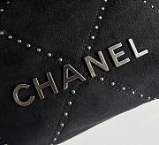 Chanel 22 Mini Handbag Suede Black 20x19x6cm - 2