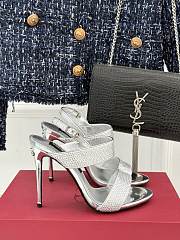 Dolce & Gabbana DG Satin Sandals Fusible Rhinestones 10cm - 1