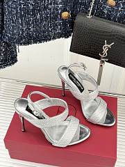 Dolce & Gabbana DG Satin Sandals Fusible Rhinestones 10cm - 5