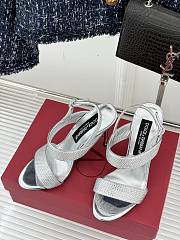 Dolce & Gabbana DG Satin Sandals Fusible Rhinestones 10cm - 3