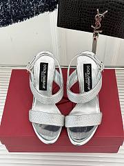 Dolce & Gabbana DG Satin Sandals Fusible Rhinestones 10cm - 2