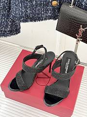 Dolce & Gabbana DG Satin Sandals Black 10cm - 4