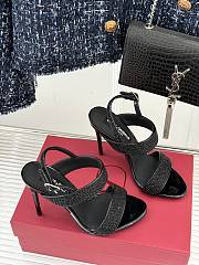 Dolce & Gabbana DG Satin Sandals Black 10cm - 3