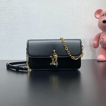 Louis Vuitton LV Wallet On Chain Bloom Black 20x11.5x4cm