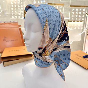 Louis Vuitton LV Flower Straps Square 90 Blue