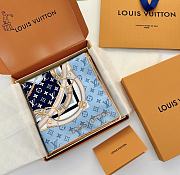 Louis Vuitton LV Flower Straps Square 90 Blue - 2