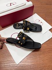 Valentino Plaster Caster Thong Sandal Black - 4