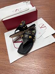 Valentino Plaster Caster Thong Sandal Black - 3