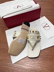 Valentino Plaster Caster Thong Sandal White - 3