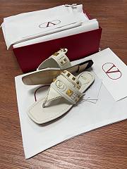 Valentino Plaster Caster Thong Sandal White - 2