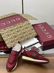 Gucci Women's Re-Motion Trainer Red Suede Sneaker - 2