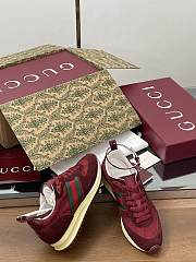 Gucci Women's Re-Motion Trainer Red Suede Sneaker - 4
