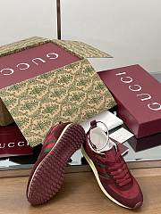 Gucci Women's Re-Motion Trainer Red Suede Sneaker - 5
