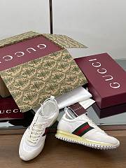 Gucci Women's Re-Motion Trainer White Suede Sneaker - 5