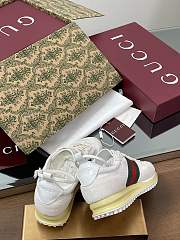 Gucci Women's Re-Motion Trainer White Suede Sneaker - 4