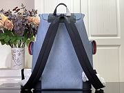 Louis Vuitton LV Christopher MM Backpack Blue 38x44x12.5cm - 3