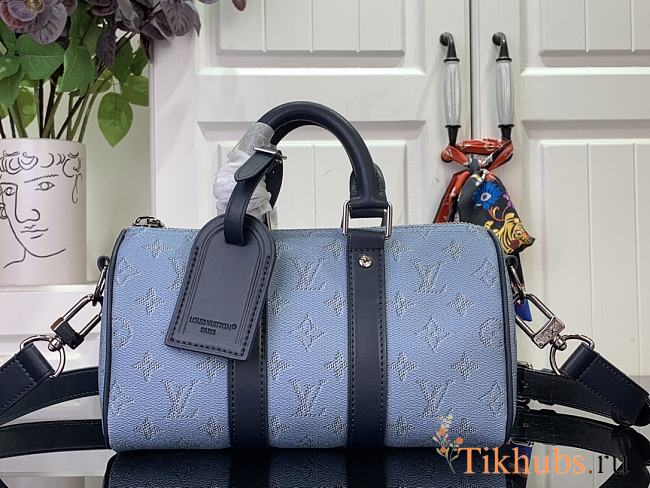 Louis Vuitton LV Keepall Bandoulière 25 Blue 25x15x11cm - 1