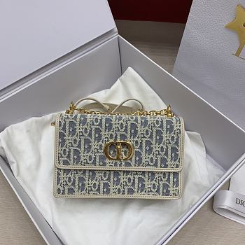Dior Miss Caro Mini Bag Oblique Chambray 18x12x5.5cm