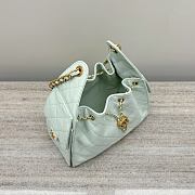 Chanel 25 Small Handbag Light Green Calfskin Gold 30x26x14cm - 3