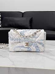 Chanel Flap Bag Denim Gold White & Blue 25cm - 1