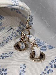 Chanel Flap Bag Denim Gold White & Blue 25cm - 6