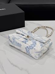 Chanel Flap Bag Denim Gold White & Blue 25cm - 5
