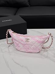 Chanel Hobo Bag Pink Denim 25cm - 1