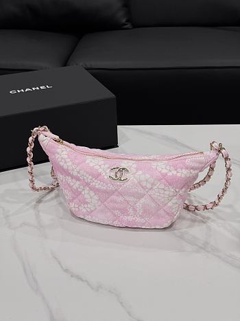 Chanel Hobo Bag Pink Denim 25cm