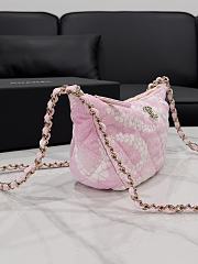 Chanel Hobo Bag Pink Denim 25cm - 3