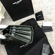 YSL Sac De Jour Bag Green Crocodile 22x18x11cm - 6