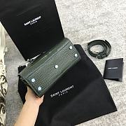 YSL Sac De Jour Bag Green Crocodile 22x18x11cm - 5