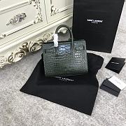 YSL Sac De Jour Bag Green Crocodile 22x18x11cm - 4