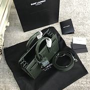YSL Sac De Jour Bag Green Crocodile 22x18x11cm - 3