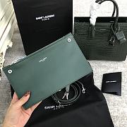 YSL Sac De Jour Bag Green Crocodile 26x21x13cm - 6