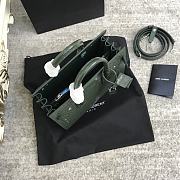 YSL Sac De Jour Bag Green Crocodile 26x21x13cm - 5