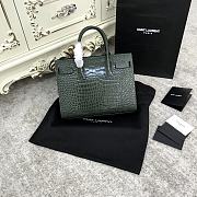 YSL Sac De Jour Bag Green Crocodile 26x21x13cm - 2