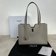 Celine Cabas 16 Smooth Calfskin Grey 37x29x12cm - 1