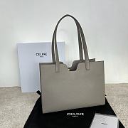 Celine Cabas 16 Smooth Calfskin Grey 37x29x12cm - 4
