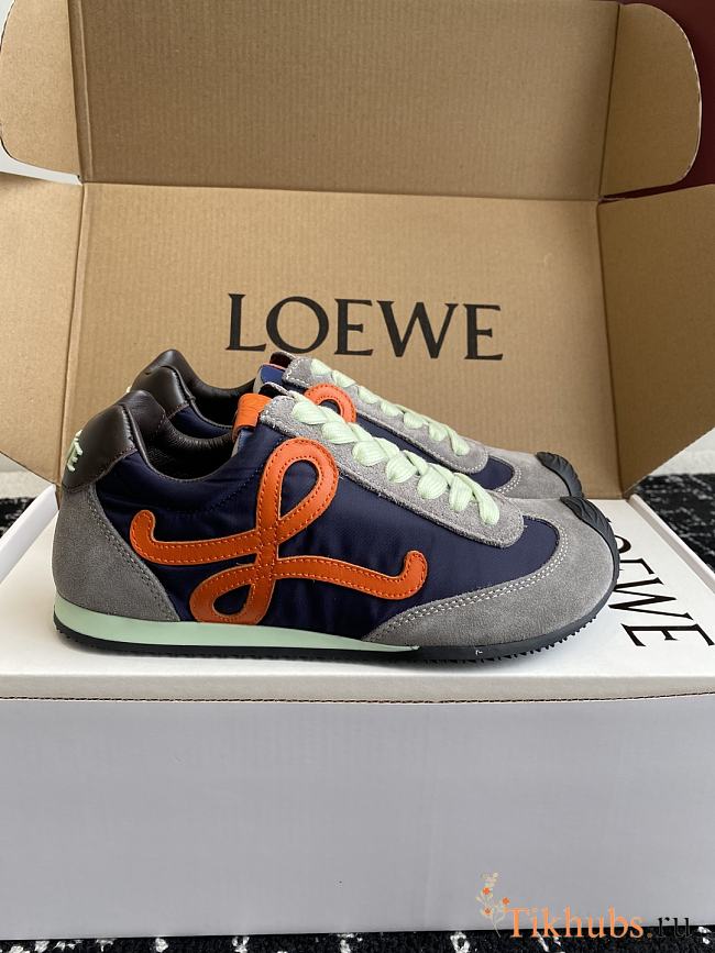 Loewe Ballet Runner 2.0 Nylon Sneaker Navy Orange - 1