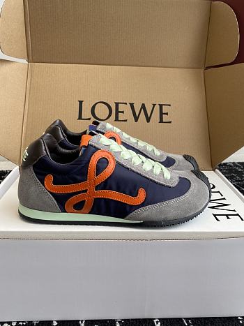 Loewe Ballet Runner 2.0 Nylon Sneaker Navy Orange