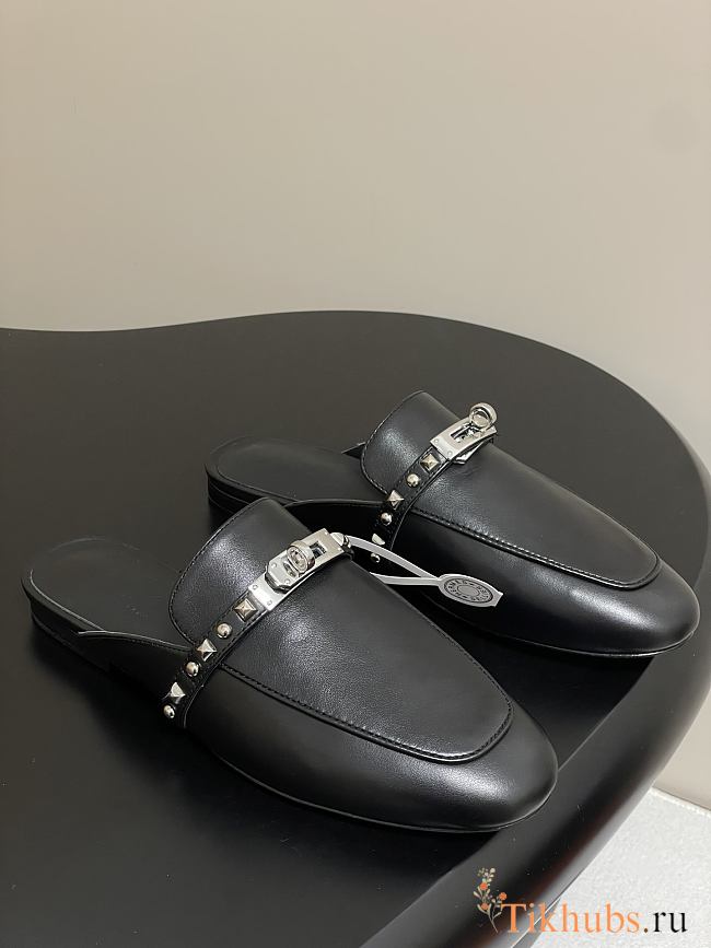 Hermes Oz Mule Black - 1