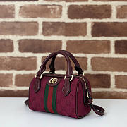 Gucci Ophidia Mini Boston Bag Red 16.5x10x9cm - 6