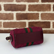 Gucci Ophidia Mini Boston Bag Red 16.5x10x9cm - 5