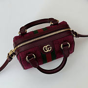 Gucci Ophidia Mini Boston Bag Red 16.5x10x9cm - 4