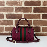 Gucci Ophidia Mini Boston Bag Red 16.5x10x9cm - 3