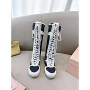 Miu Miu Gymnasium Tech Fabric And Suede Boxing Boots - 4
