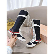 Miu Miu Gymnasium Tech Fabric And Suede Boxing Boots - 2