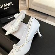 Chanel White Pump Heel 5.5cm - 5